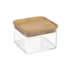Pudełko Eske 0,5L kwadrat z bambusową  pokrywką