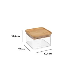 Pudełko Eske 0,5L kwadrat z bambusową  pokrywką