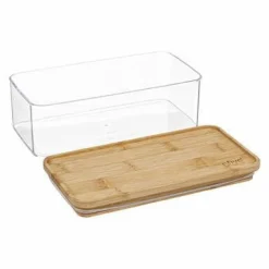 Pudełko Eske 1L prostokąt z bambusową  pokrywką