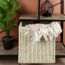 Pudełko/ Kosz do regału pleciony