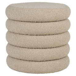 Pufa Brooklyn beżowa ciemna boucle