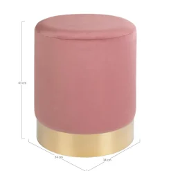 Pufa Gamby różowa/złota