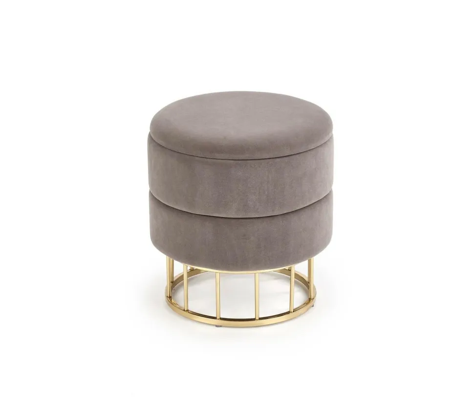 Pufa Godemia ze schowkiem szara