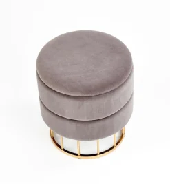 Pufa Godemia ze schowkiem szara