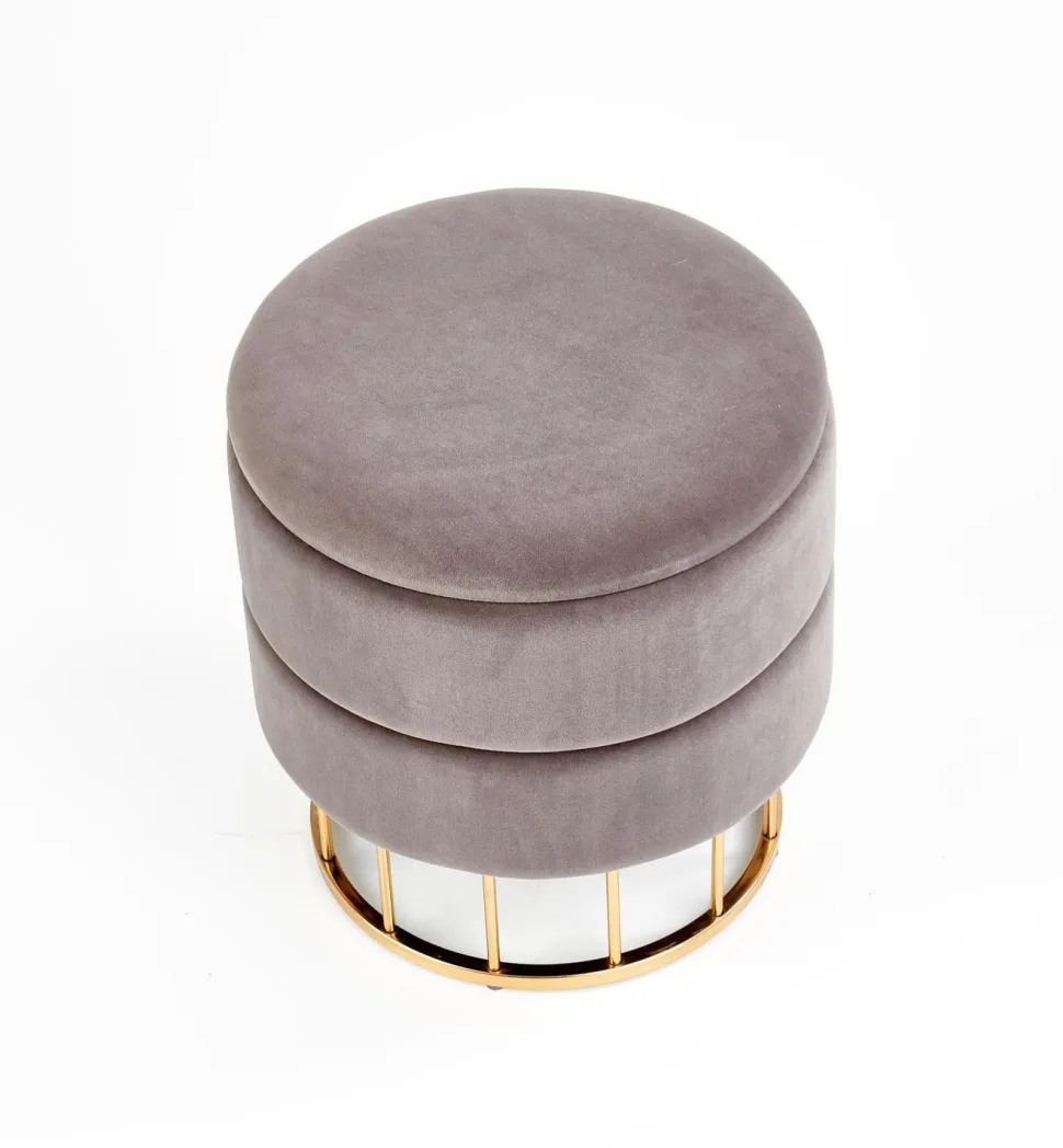 Pufa Godemia ze schowkiem szara