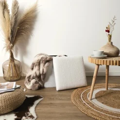 Pufa Intesi Vels Boucle biała składana