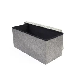 Pufa Intesi Velse light grey print white składana