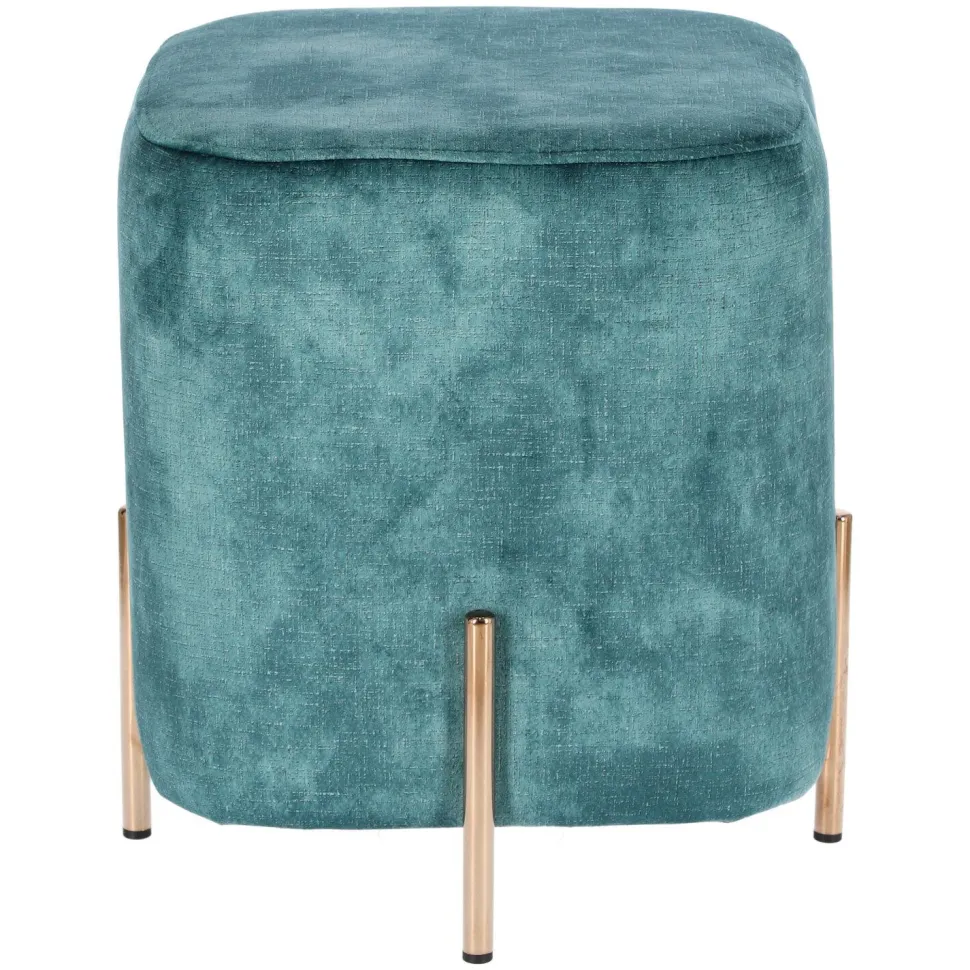 Pufa Izbit Velvet niebieska glamour