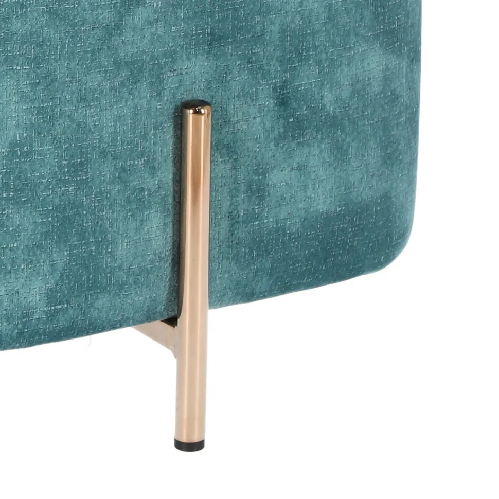 Pufa Izbit Velvet niebieska glamour