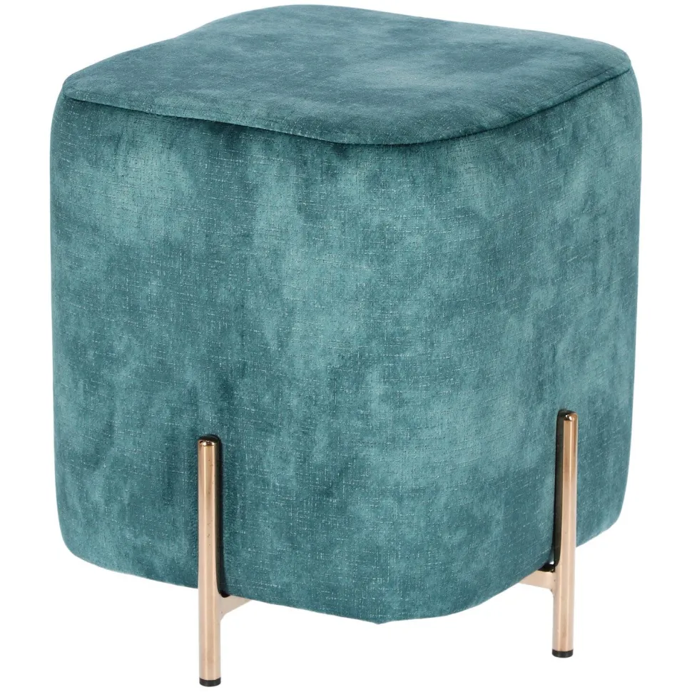 Pufa Izbit Velvet niebieska glamour