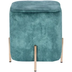 Pufa Izbit Velvet niebieska glamour