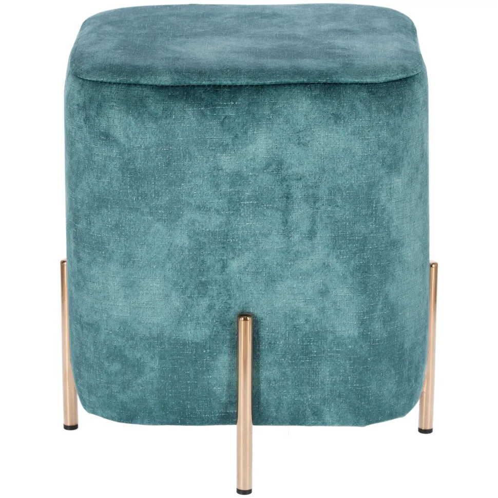 Pufa Izbit Velvet niebieska glamour