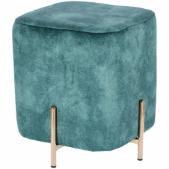 Pufa Izbit Velvet niebieska glamour