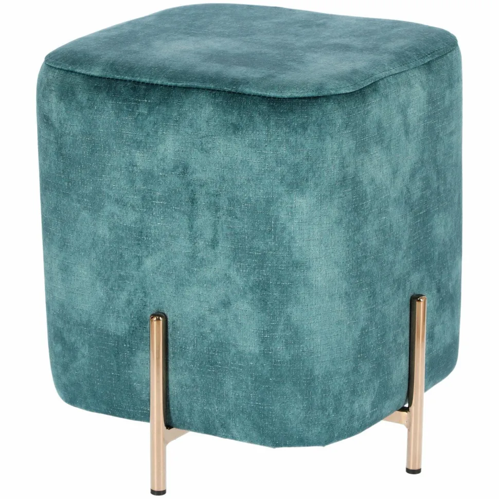 Pufa Izbit Velvet niebieska glamour