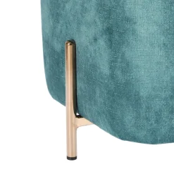 Pufa Izbit Velvet niebieska glamour