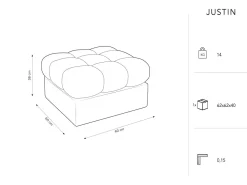 Pufa Justin Dark Green Structured Fabric