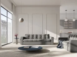 Pufa Justin Light Grey Velvet