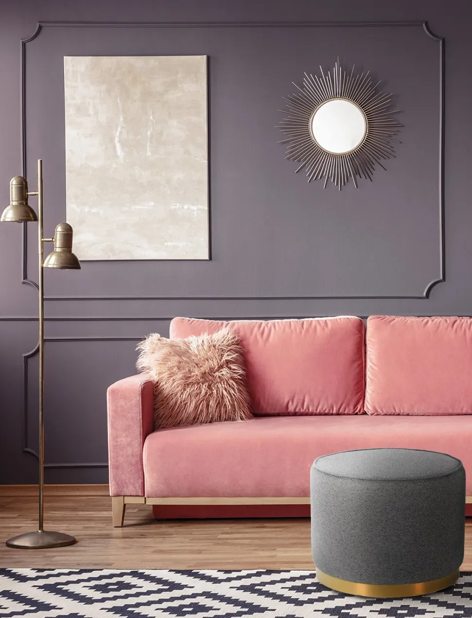 Pufa Kung XL ciemnoszara okrągła