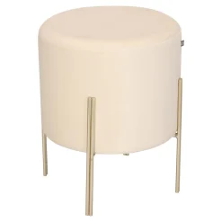 Pufa Living Velvet biała