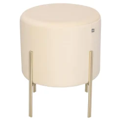 Pufa Living Velvet biała