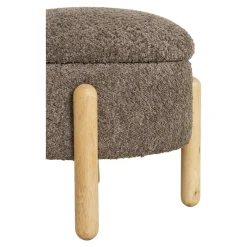 Pufa Medas brązowa/ naturalna