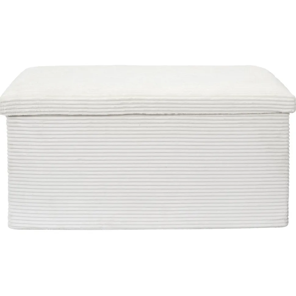 Pufa Medford składana z pojemnikiem biała