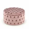Pufa Russ Velvet różowy z funkcją schowka