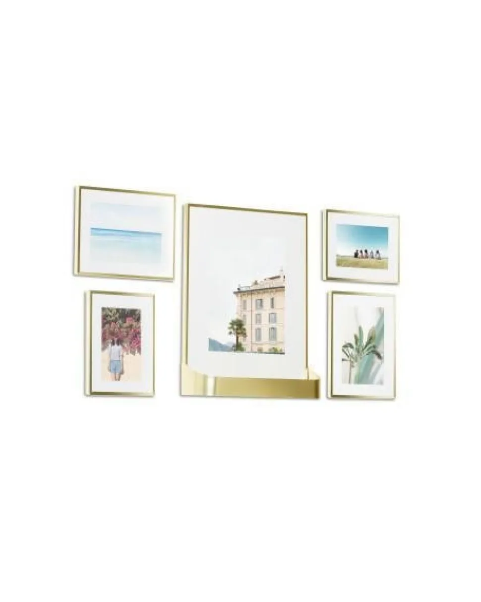 Ramki na zdjęcia + pojemnik Matinee złote