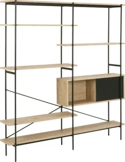 Regał Angus II naturalny/czarny