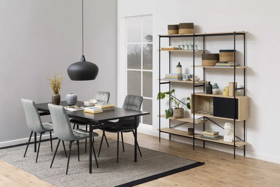 Regał Angus II naturalny/czarny