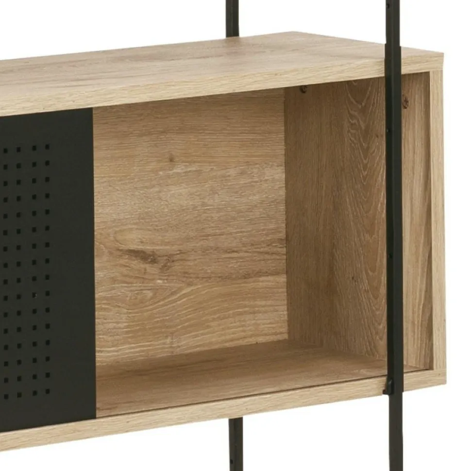 Regał Angus II naturalny/czarny