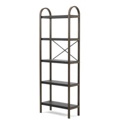 Regał Bellwood orzech/czarny