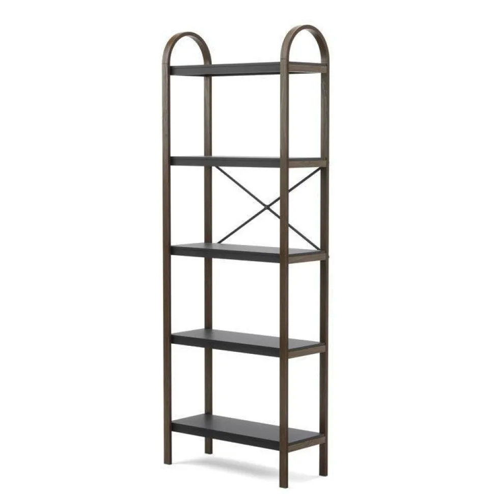 Regał Bellwood orzech/czarny