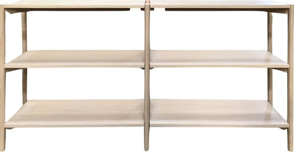 Regał Braidwood dąb bielony niski