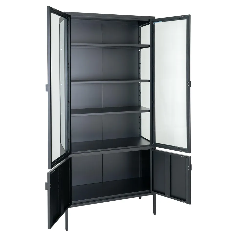 Regał Brisbane 2 drzwi czarny