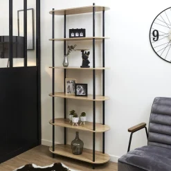 Regał Cobe naturalny/czarny