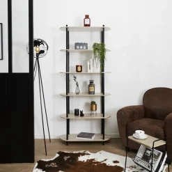 Regał Cobe naturalny/czarny