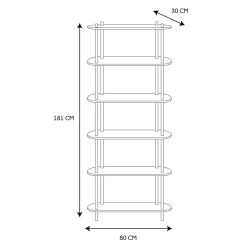 Regał Cobe naturalny/czarny