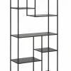 Regał Gota 6 półek asymetrycznych czarny