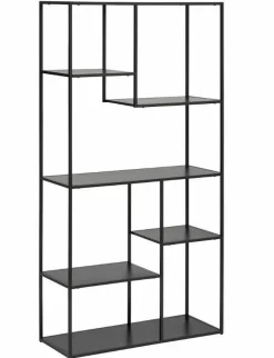 Regał Gota 6 półek asymetrycznych czarny