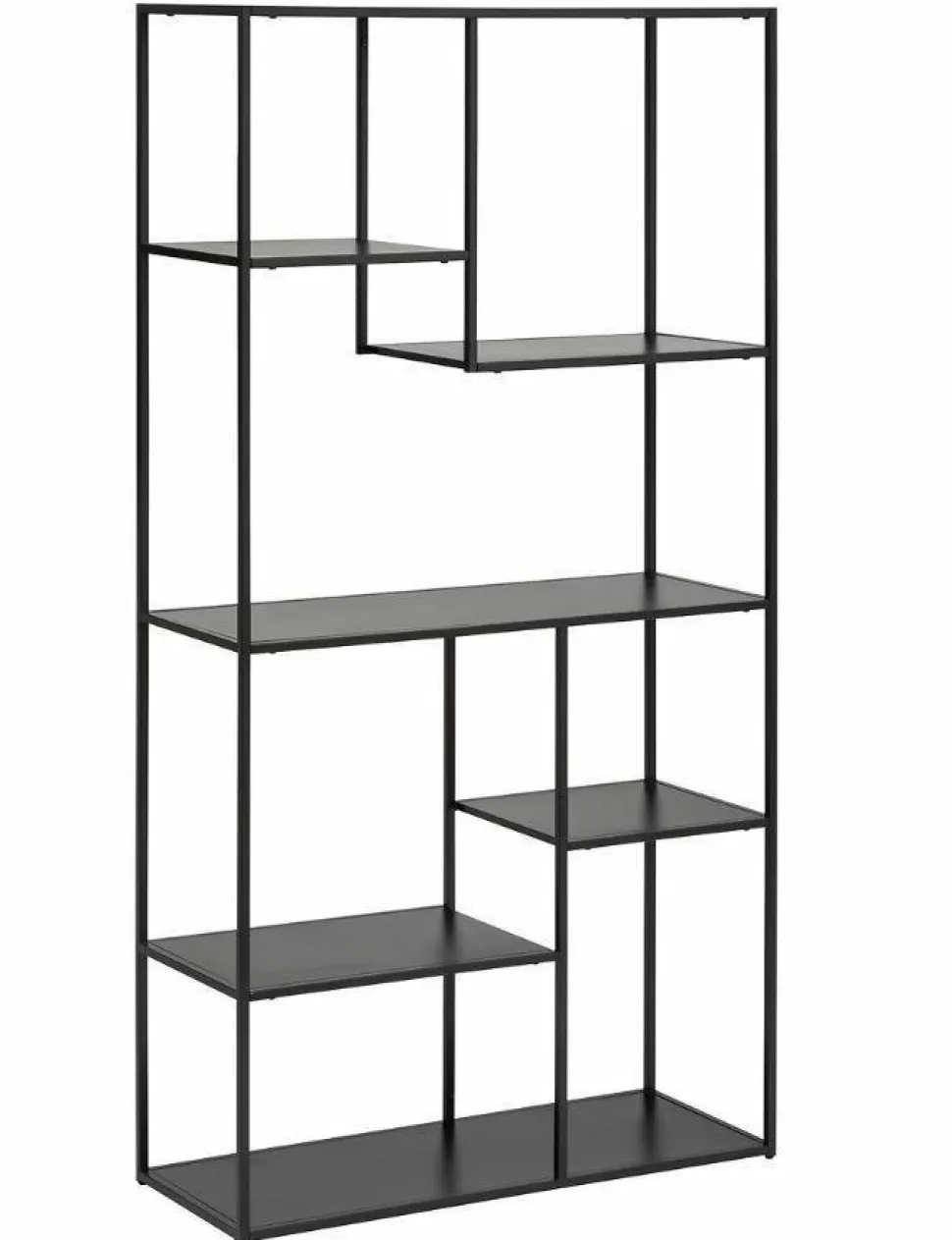 Regał Gota 6 półek asymetrycznych czarny