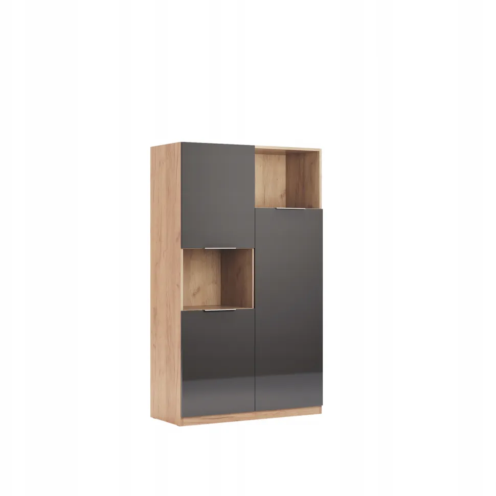 Regał Lana dąb/szary