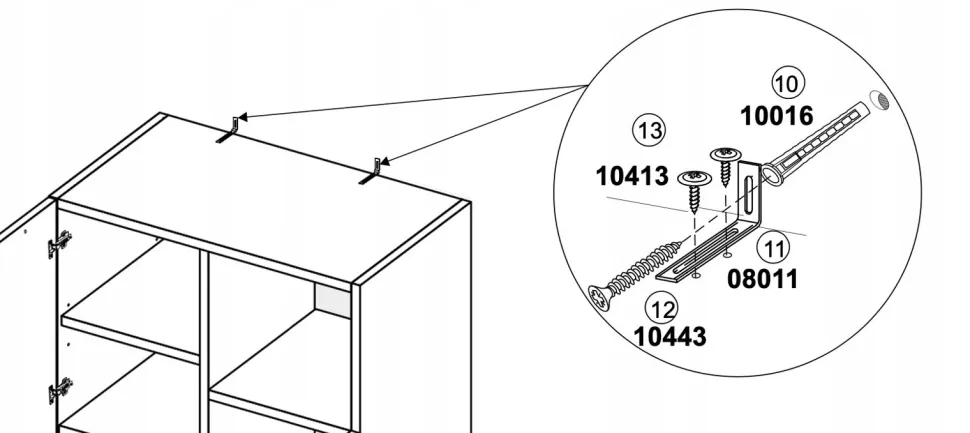 Regał Lana dąb/szary