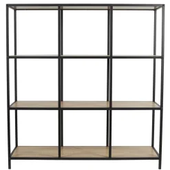 Regał Loka IX dąb/czarny