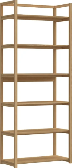 Regał Ludza 6 półek dąb naturalny