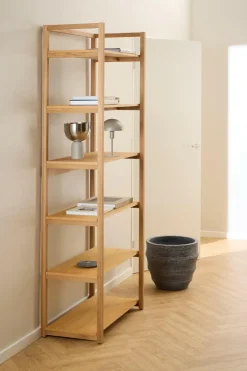 Regał Ludza 6 półek dąb naturalny