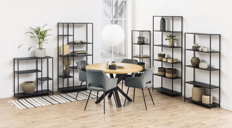 Regał Newcastle asymetryczny czarny