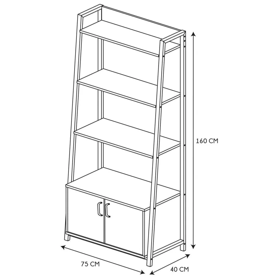 Regał Police naturalny/ czarny