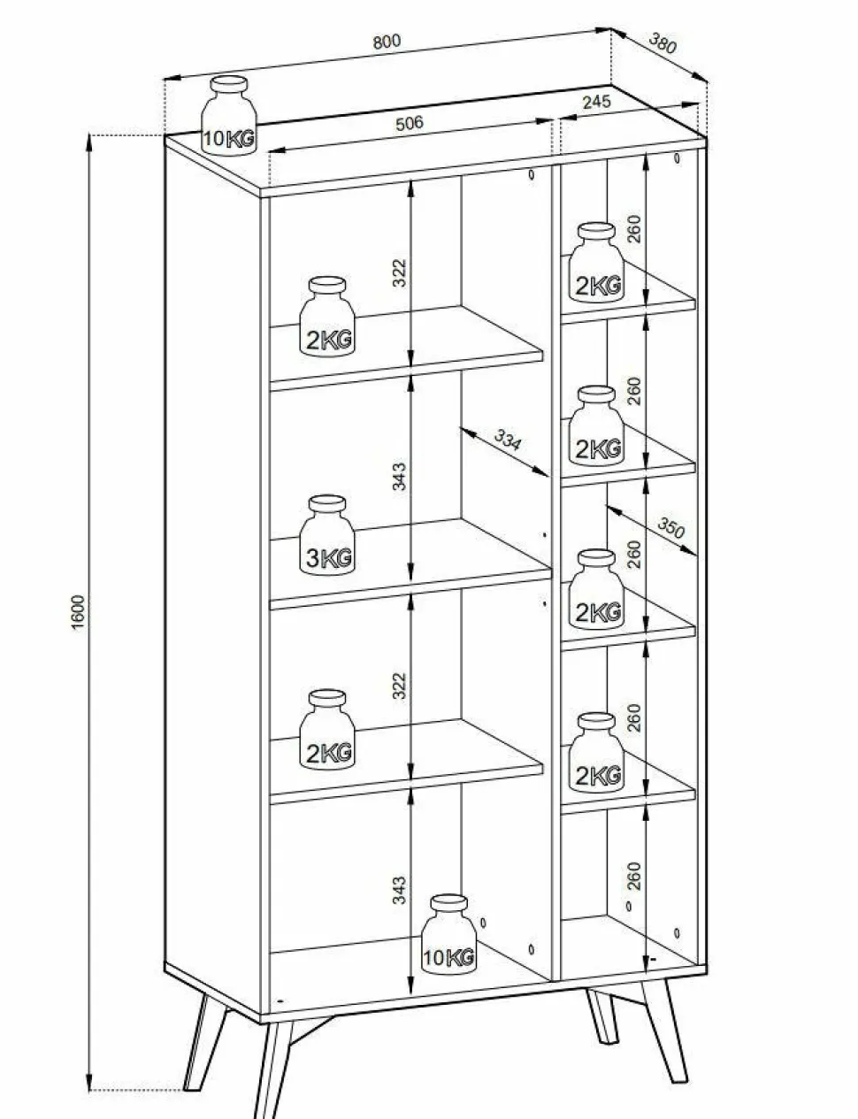Regał Sage Wood naturalny