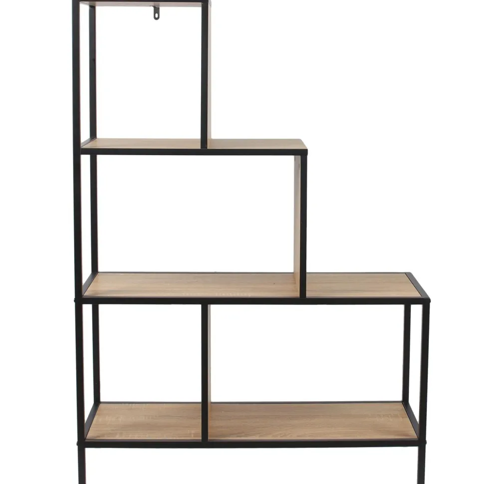 Regał schodkowy Edison M naturalny/czarny